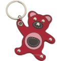 Stamped or Printed Logo PU Leather Keychain